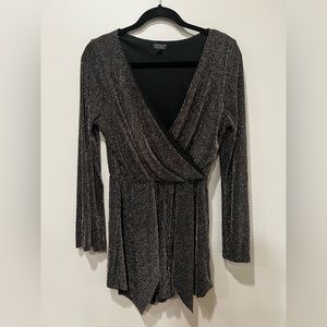 Topshop Metallic Short Romper